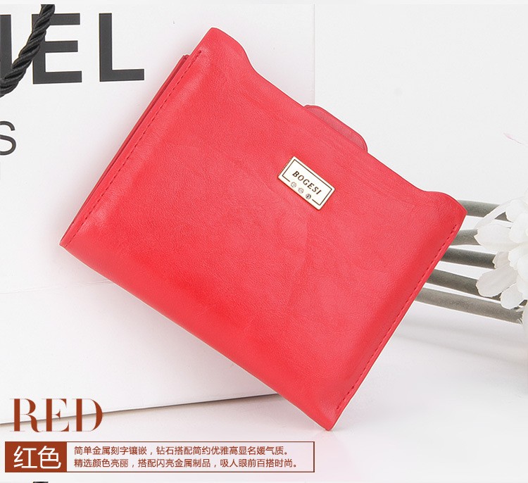 New Top Brand Fashion Zipper PU Leather Coin Card Holder Photo Holders Women Purse Wallet Female Purse Wallets 