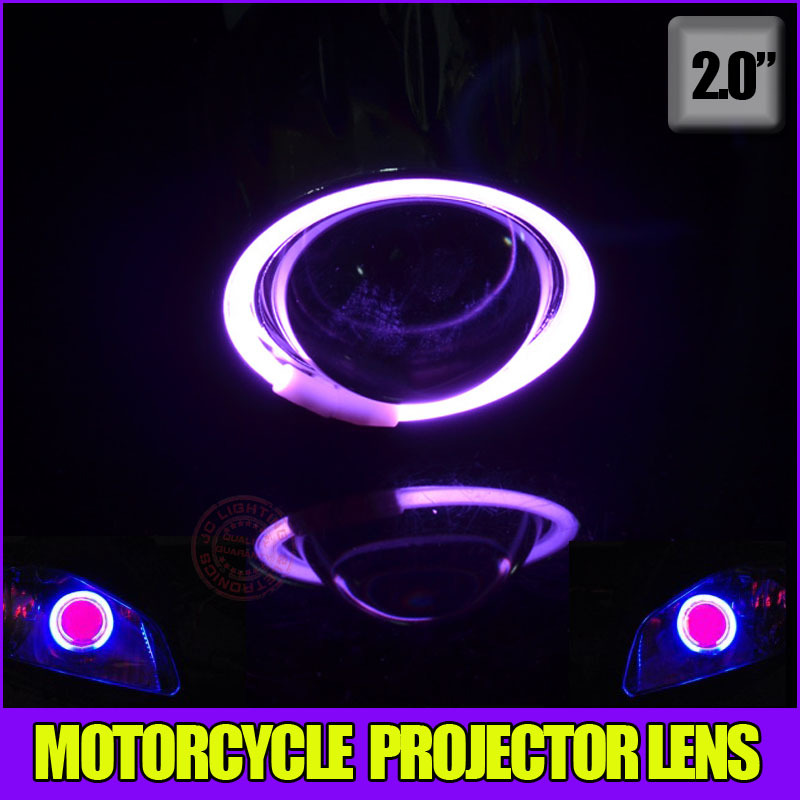 2 inch hid  Projector lens with xenon lamp , CCFL angel eyes and demon eyes for motorcycle headlight
