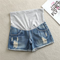 2016 Summer Denim Maternity Shorts For Pregnant Women Clothing Pregnancy Cotton Clothes Short Belly Skinny Jeans
