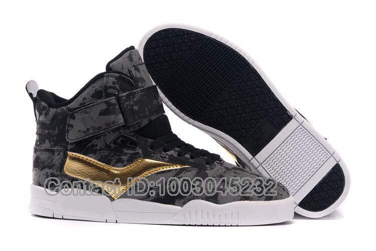 Wholesale Justin Bieber Supring Black Gray Gold Army Camouflage High Top Skate Shoes