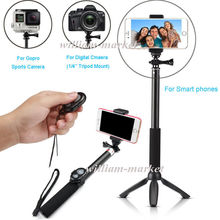 Bluetooth Remote Camera Shutter +Tripod+Extendable Self Monopod Selfie Stick For Sony Xperia Z3 Z2 Z1 Z E3 C5 Z3 COMPACT T3 T2