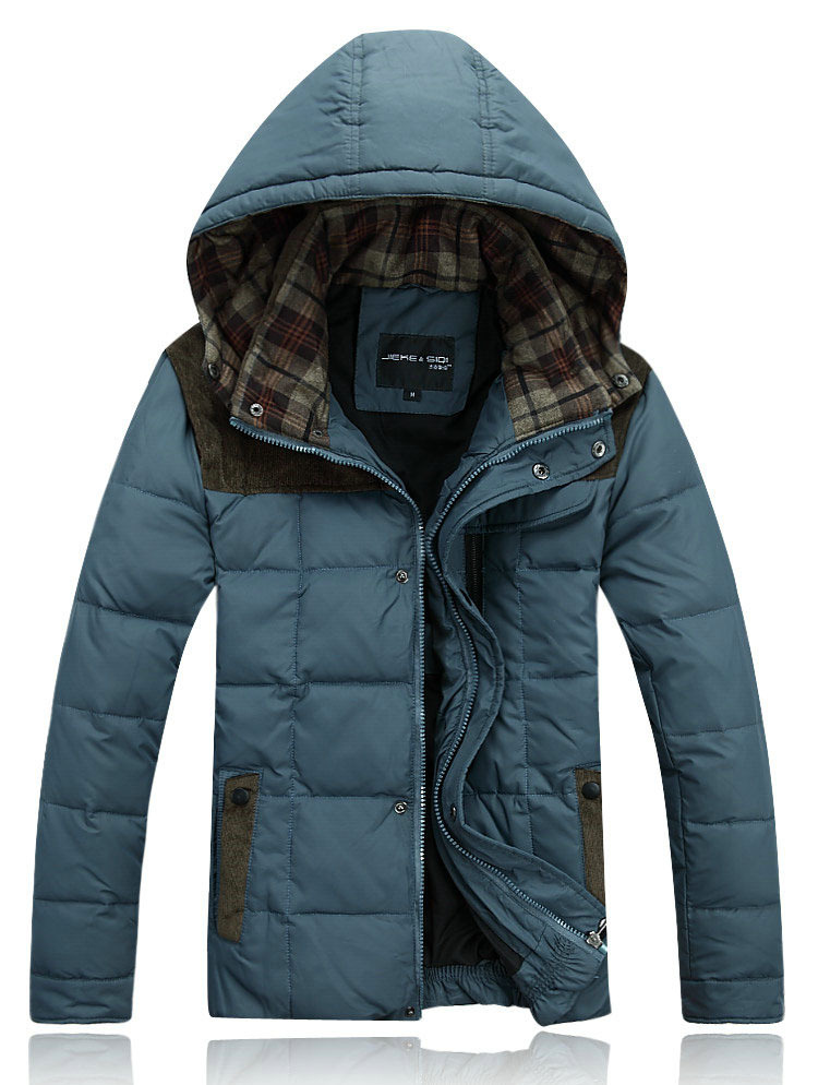 2014 Men Cotton Coat Fahion Hooded Padded Clothes Leisure Thicken Men s Jacket Winter Warm Down