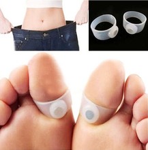 1Pair Slimming Silicone Foot Massage Magnetic Toe Ring Fat Burning F or Weight Loss Health Care