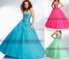 Blue red mint green long quinceanera dress ball gown sweet 16 princess dresses vestidos de 15