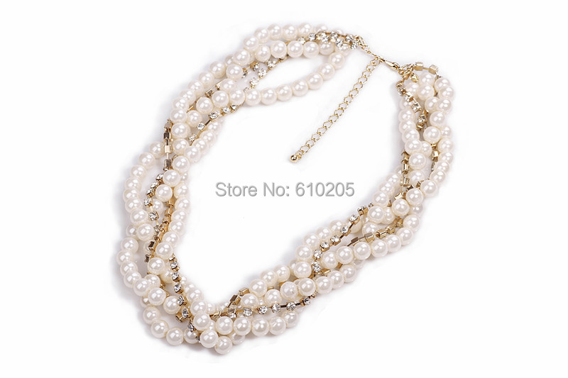 Wholesales Christmas gift Chunky Jewlery Pearl Necklaces