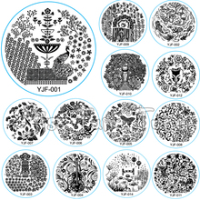 NEW Nail Art Image Transfer Stamping Templates Small Size Flower & Garden Series Stamp Plates Molds Manicure Tools