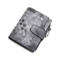 2016 New Korean Style Tri fold Short Wallet Fashion Knitting Buckle Thin Money Clip Designer Gradient