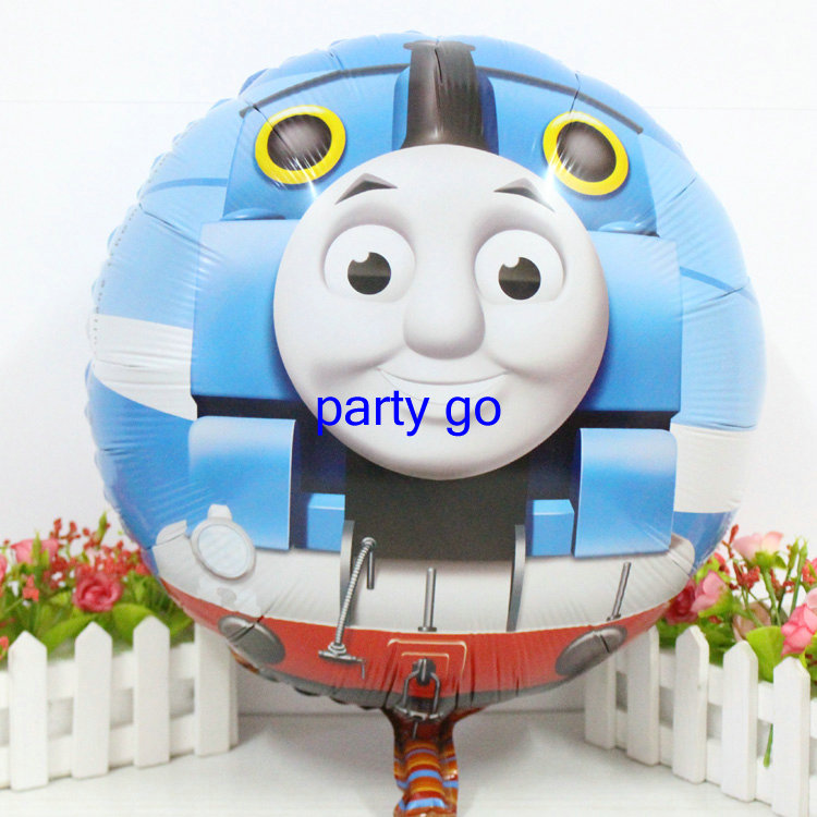 10pcs/lot cartoon train aluminum balloon, Thomas balloons, foil ballon, high quality Birthday party balloons bola bolas de festa
