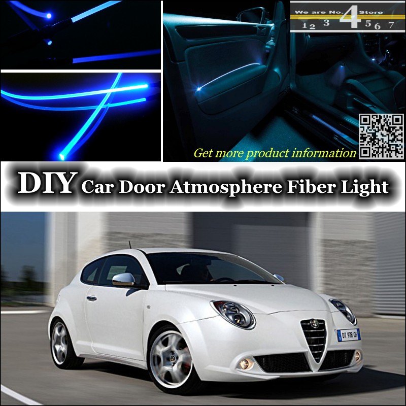 interior Ambient Light Tuning Atmosphere Fiber Optic Band Lights For Alfa Romeo MiTo AR Furiosa Inside Door Panel illumination
