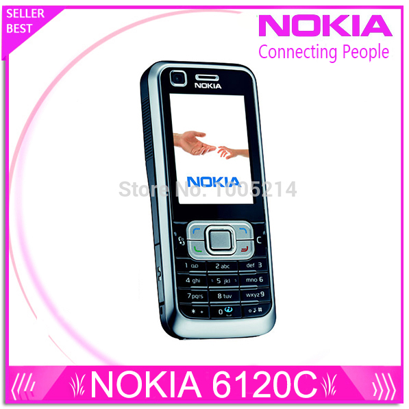 Refurbished Original Nokia 6120 Classic Mobile Phone Unlocked 6120c 3G Smartphone One year warranty Free shipping
