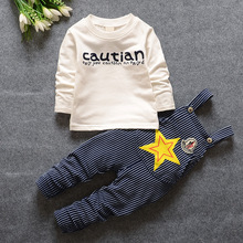 6M-4T Toddler Baby Boy Clothes With Star Pattern Spring Boys Kids Children Clothing Set Suspender Pants Suits 2016 New T135