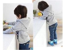 Stars Printed Baby Boys Kids Coat Hoodie Jacket Sweater Pullover Outwear 2 7Y