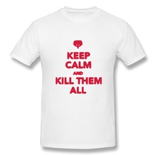 O Neck Cotton Keep Calm And Kill Them All Exercise t shirt For Men 2015 Latest