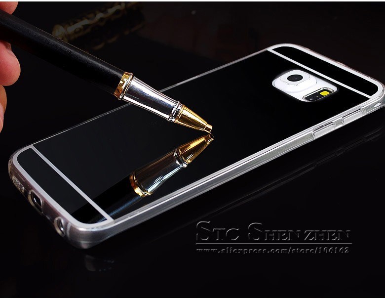 for samsung galaxy s6 s6 edge Luxury Bling Mirror Metal Aluminum Clear Silicon phone case cover (16)