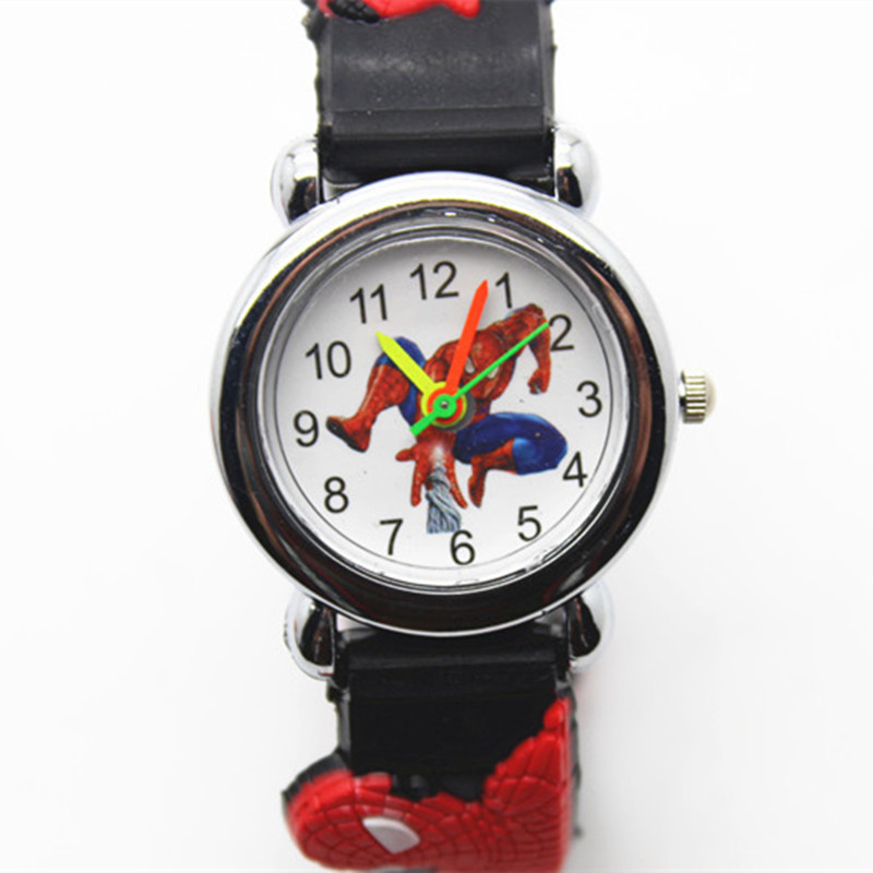 2015 hot sale spiderman watches children cartoon watch kids cool 3d rubber strap quartz watch clock hours gift free shipping (6)