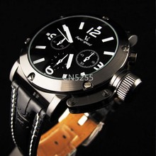 Súper ventas con estilo deportivo reloj de cuero relojes hombres de acero inoxidable reloj de cuarzo de negocios, analógico clásico reloj de pulsera #10 24