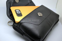 Freeshipping Universal Horizontal 100 Genuine leather belt Pouch bag Case for Mpie MP707 5Inch IPS MTK6582