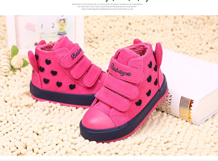 New 2015 Winter Fashion Children Boots Flock Leather Rubber Kids Sneakers Sapato Infantil Kids Boots Children Shoes For Girls free shipping (6)