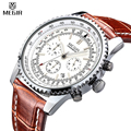 MEGIR Chronograph 24 Hours Luxury Brand Watch Full Steel Analog Display Quartz Men Business Waterproof Watches