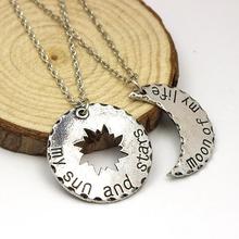 Free Shipping His&Hers Khal/Khaleesi Necklace Game Of Thrones Necklace Moon Of My Life,My Sun&Stars Pendant Necklace For Lovers