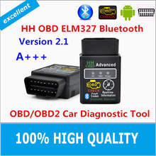 Hot!!! 2015 Best Quality Hot Auto Car ELM327 HH Bluetooth OBD 2 OBD II Diagnostic Scan Tool elm 327 Scanner free shipping