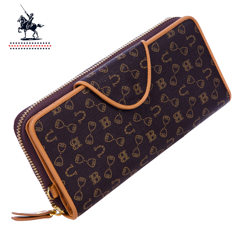 women wallets genuine leather brand      Paul knight   long design   zipper   vintage          purse female wallet women clutch