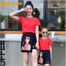 2016 NEW Baby&Mom Skirt Sets,Girl Dress,Women Kids Clothes Sets Family Look Clothing Family Matching Outfits MN026