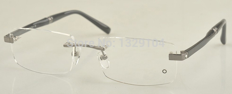 MB0449 Rimless metal optical glasses frame designer brand ...