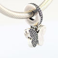 Fits Pandora Charm Bracelet 100 925 Sterling Silver Fluttering Butterflies Dangle Beads with Clear CZ Charms