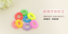 10pcs Telephone Line Gum Elastic Hair Band For Girl Rope candy color fashion Tie Hair Accessory