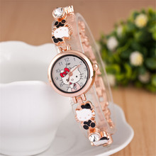 Envío gratis relogio masculino reloj de cuarzo, mujeres del reloj de la historieta. mujeres del reloj digital de moda hello kitty relojes de pulsera