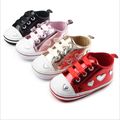 Hot Selling Spring Autumn Classic Sweet PU Leather Newborn Baby First Walkers Sports Sneakers Shoes Crib