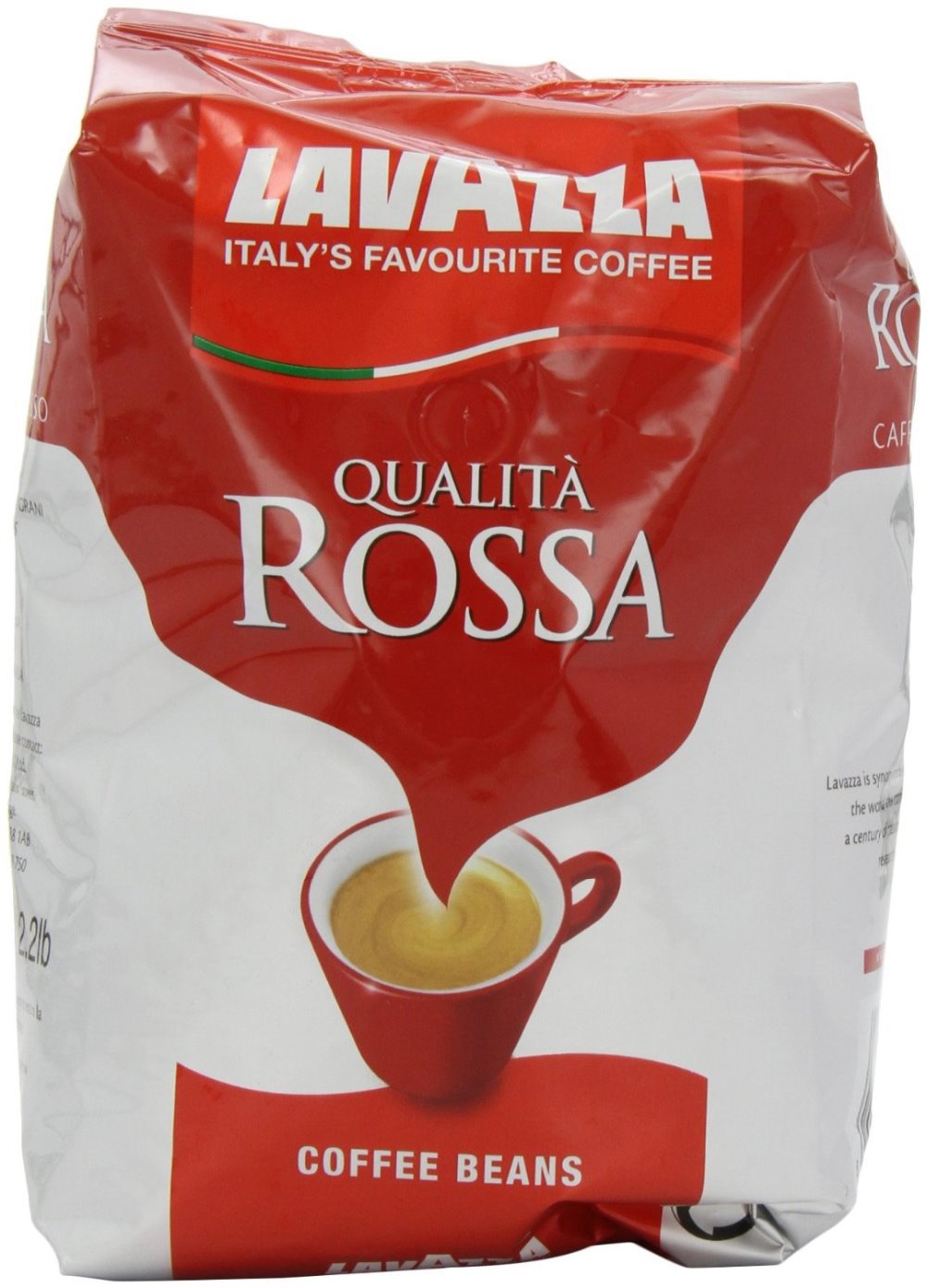 The Italian original package imports coffee beans Rossa Lavazza Rosa blended with 1000 g of pure