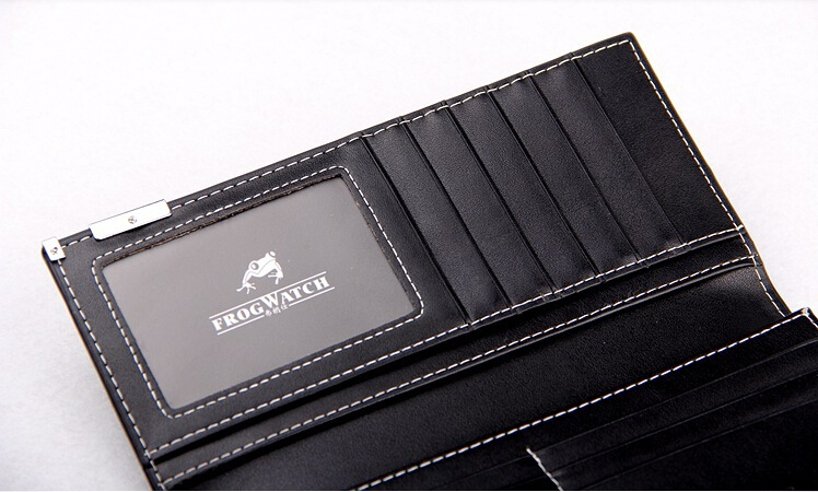 2015 Hot Selling Black Long Wallets Men Bag Leather Wallet Purse Luxury Brands Design Leather Pu