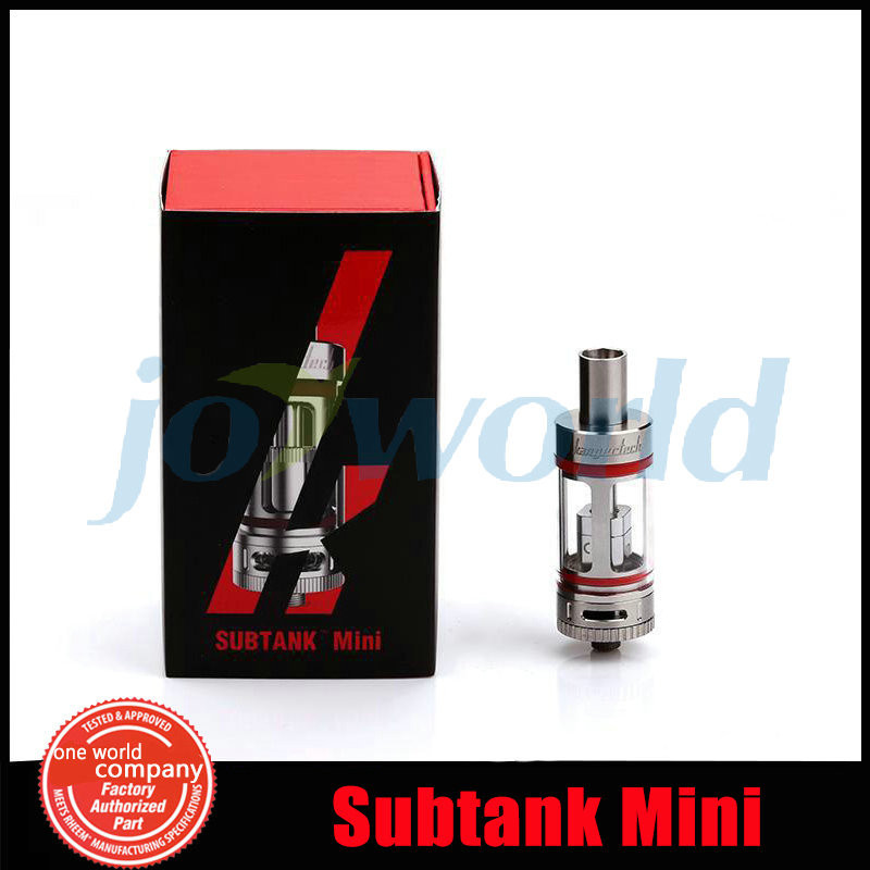 7 Kanger Subtank Mini With OCC Coil 0.5ohm 1.2ohm 4.5ML Kangertech Subtank Mini RBA Dual Coil Pyrex Glass E-Cig Atomizer