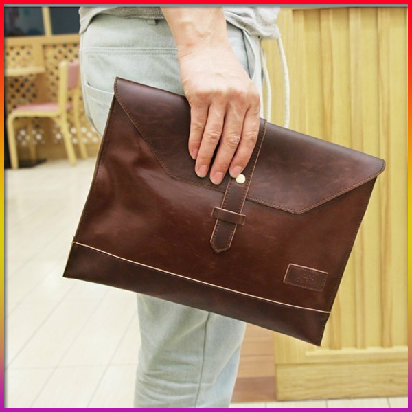 mens leather envelope bag