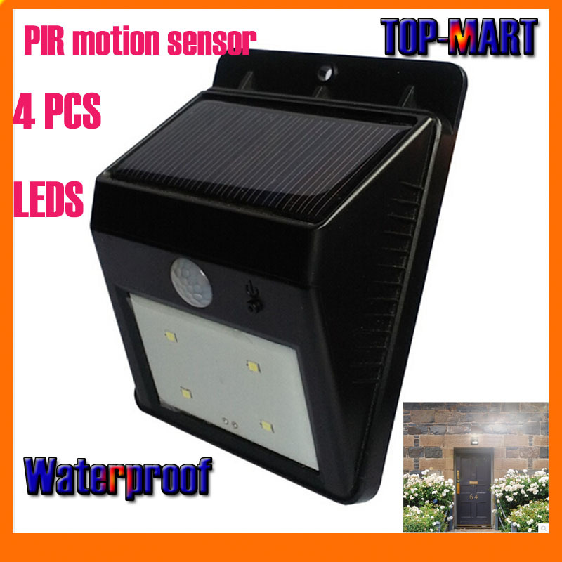 Aliexpress.com : Buy Solar Power 4 LED PIR Motion Sensor Light ...
