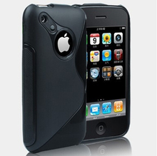 8colors soft TPU S line clear silicon cover case for Iphone 3
