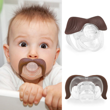 High Quality Funny Novelty Moustache Infant Nipple Pacifier Safe Edible Silicone No Toxic Baby Care