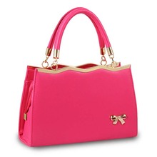 2016 New Famous Brand Women Leather Handbag Fashion Women Bags Summer Korean Style Candy Color Bag Bowknot Designer Ladies Bag