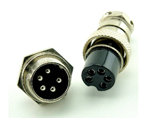 5 sets/kit 5 PIN 16mm GX16-5 Screw Aviation Connector Plug The aviation plug Cable connector Regular plug and socket