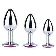 3PCS Sizes Stainless Steel Metal Anal Prostate Massage Butt Plug Sex Toy Dildo Sextoys Erotic Toys For Men Woman Gay