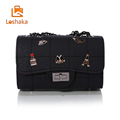 Loshaka 2017 Badge Women Messenger Bags Brand Women leather Bags Chain Summer Shoulder Bag Ladies Mini
