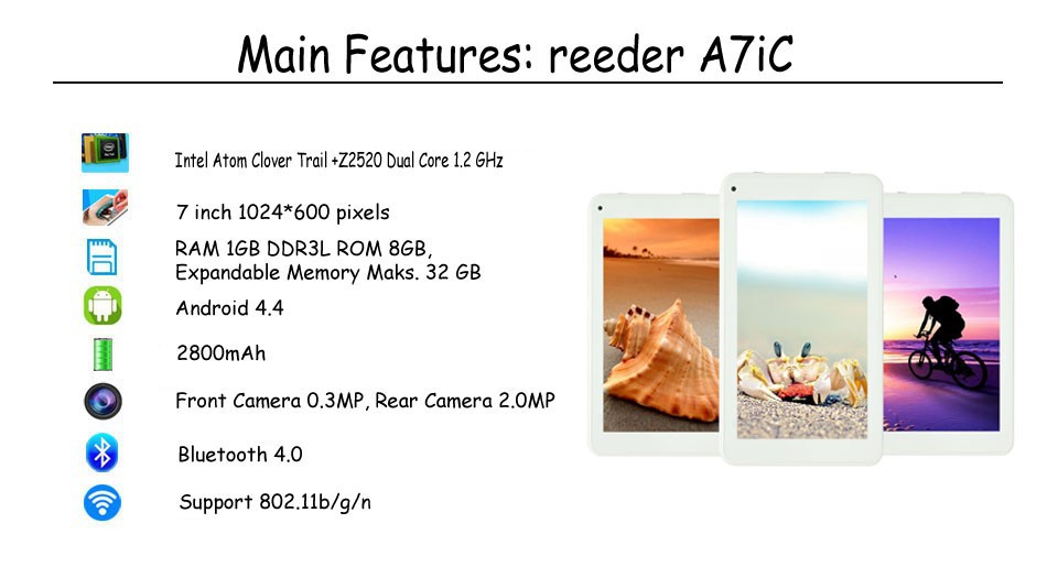 Android Dual Core reeder brand Tablet PC 7'' Screen for Intel Atom Clover Trail +Z2520 Dual Camera Bluetooth WIFI Tablette Android Dual Core reeder brand Tablet PC 7'' Screen for Intel Atom Clover Trail +Z2520 Dual Camera Bluetooth WIFI Tablette