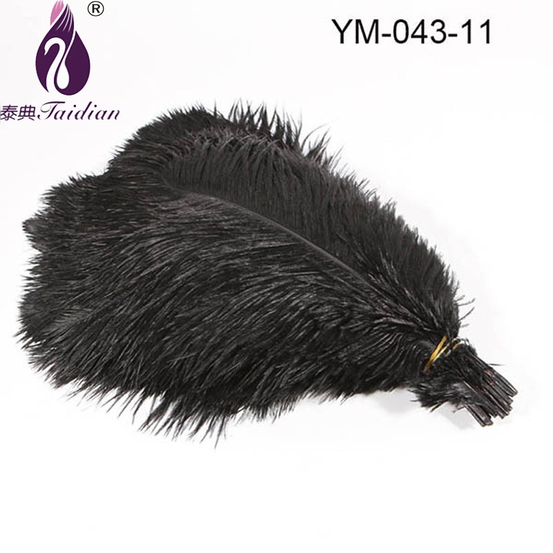 11# Ostrich Feather Plume wedding decoration, black ,DIY Decoretion Feather ,Natural Ostrich Feather fringe