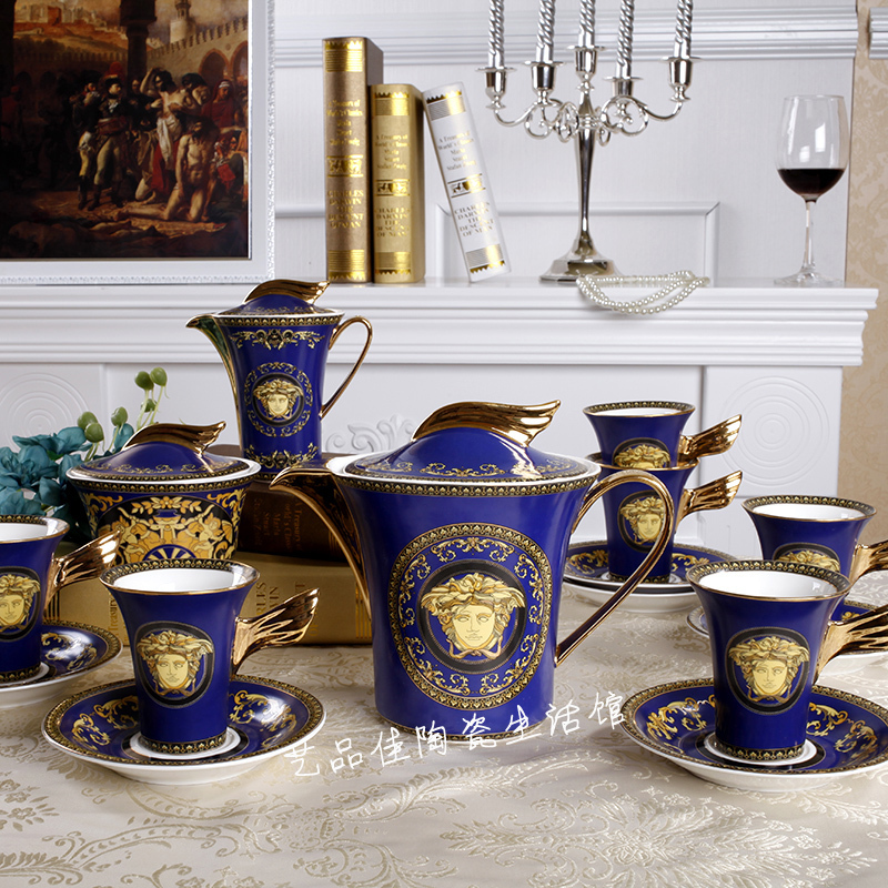 European royal style Bone China Tea Set coffee ceramic coffee cup and saucer sets porcelain gift