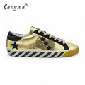 CANGMA Original Italy Deluxe Brand Francy Men Shoes Outdoor Genuine Leather Superstar Male Casual Handmade Shoes