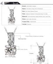 New Arrival Fashion Costume Jewelry Necklace Platinum Plated Round Shape Cubic Zirconia Diamond Pendant Necklace CNL0019
