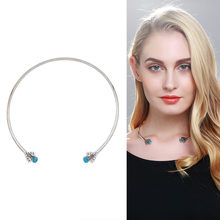 New fashion Jewelry Gift For Women Choker Torques Necklace Antique Silver & Gold Plated Wholesale