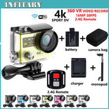 Hot Sale Action Camera H8R WIFI VR Video Record 16MP 30FPS 1080P HD Camcorder Waterproof Sports DV with 2.4G Remote Action cam